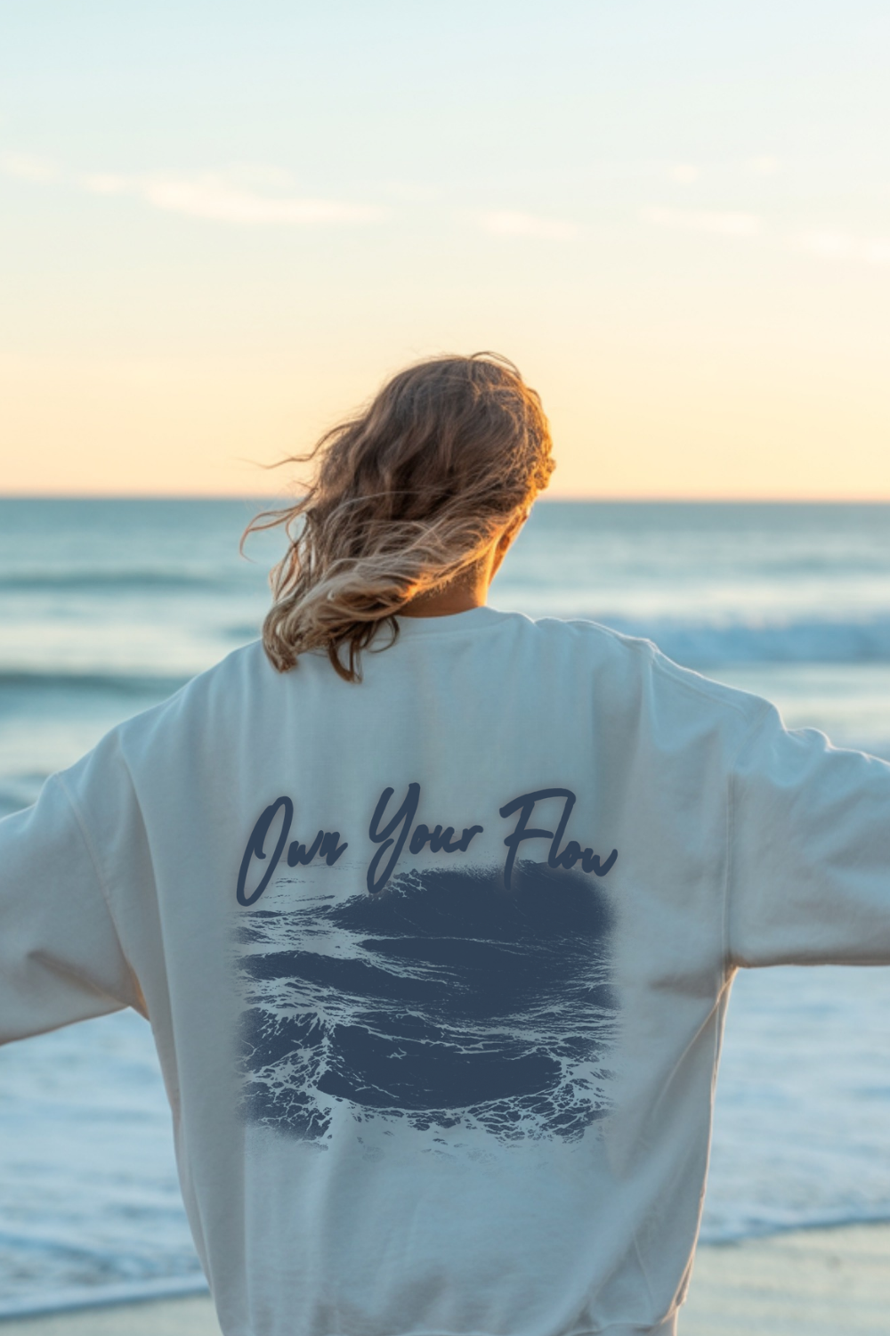 Ocean Wave Crewneck Sweatshirt